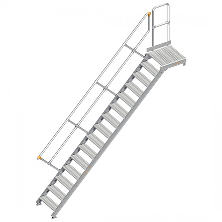 Alu laiptai su platforma 112 45°, 60cm/80cm pločio 10