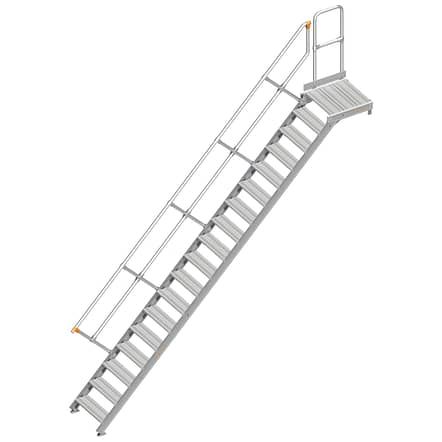 Alu laiptai su platforma 112 45°, 60cm/80cm pločio 13