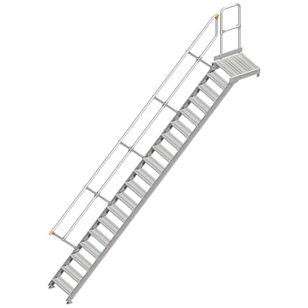Alu laiptai su platforma 112 45°, 60cm/80cm pločio 14